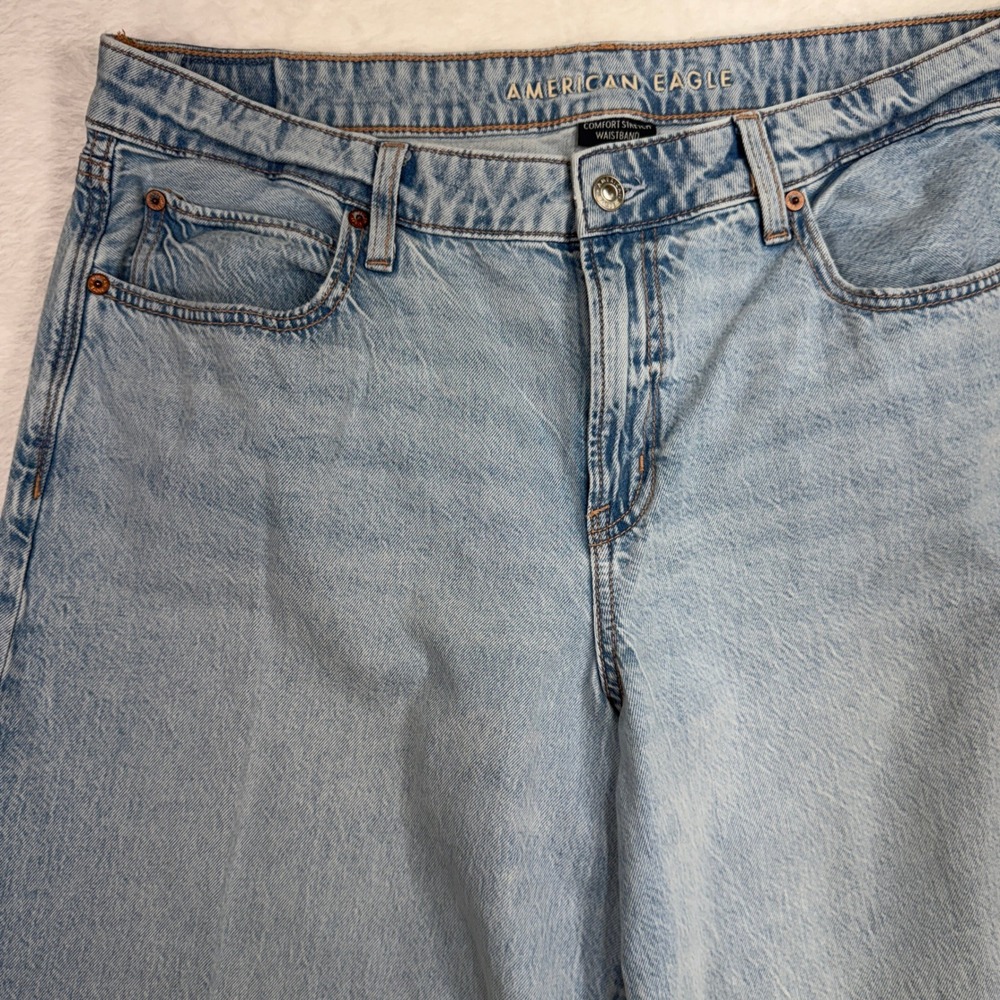 American Eagle 14 AE Dreamy Drape Strigid A-Line Fit Jeans Grunge Punk Festival - Picture 3 of 16